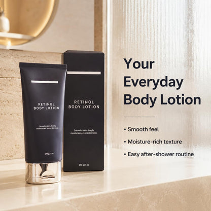 Retinol Body Lotion, Firming Body Cream for Crepey Skin, Moisturizing Anti-Aging Lotion for Neck, Arms, Legs & Full Body Skin Care, 170g
