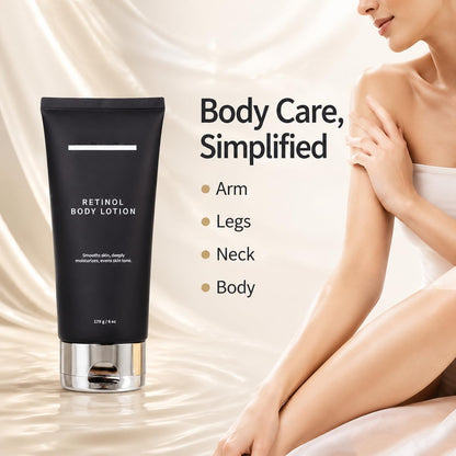 Retinol Body Lotion, Firming Body Cream for Crepey Skin, Moisturizing Anti-Aging Lotion for Neck, Arms, Legs & Full Body Skin Care, 170g