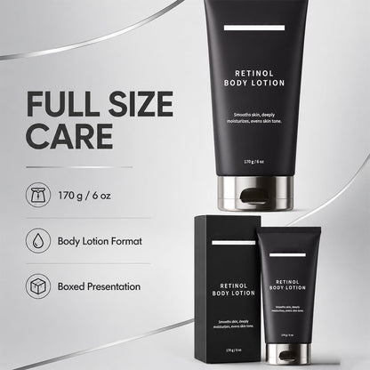 Retinol Body Lotion, Firming Body Cream for Crepey Skin, Moisturizing Anti-Aging Lotion for Neck, Arms, Legs & Full Body Skin Care, 170g