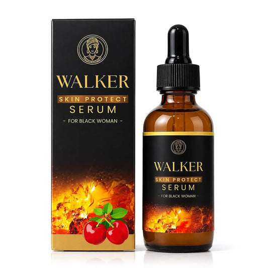 Walker Skin Protect Serum For Black Women, Supports A More Even-Looking Skin Tone, Collagen Serum for Face With Black Castor Oil, Fills Wrinkles & Fine Lines for All Skin Types - 60ML