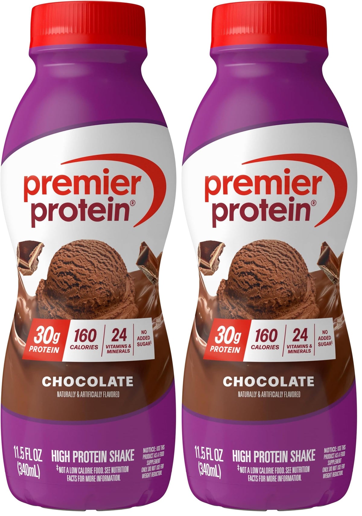 Premier Protein 30g High Protein Shake, Chocolate, 12 Pack