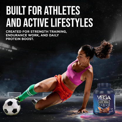 Vega Protein + Recovery, Mocha – 30g Vegan Protein, Dairy & Gluten Free, Probiotics, NSF Certified, 67.2 oz (45 Servings)