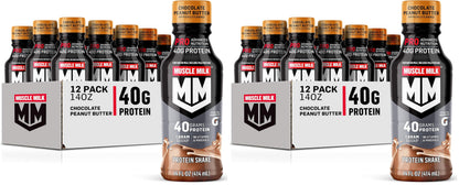 Muscle Milk Pro Advanced Nutrition Protein Shake, Intense Vanilla, 14 Fl Oz Bottle, 12 Pack, 40g Protein, 1g Sugar, 16 Vitamins & Minerals, 6g Fiber, Workout Recovery, Packaging May Vary